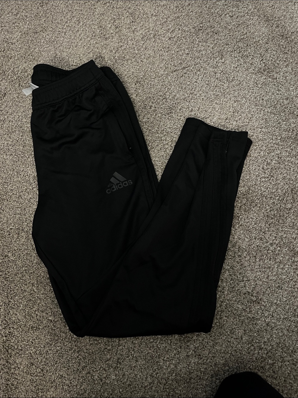 adidas Kids Black Jogger Sweatpants with Subtle Logo
